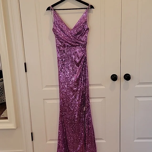 Dress the Population Purple Sequin Maxi Dress - Picture 4 of 7